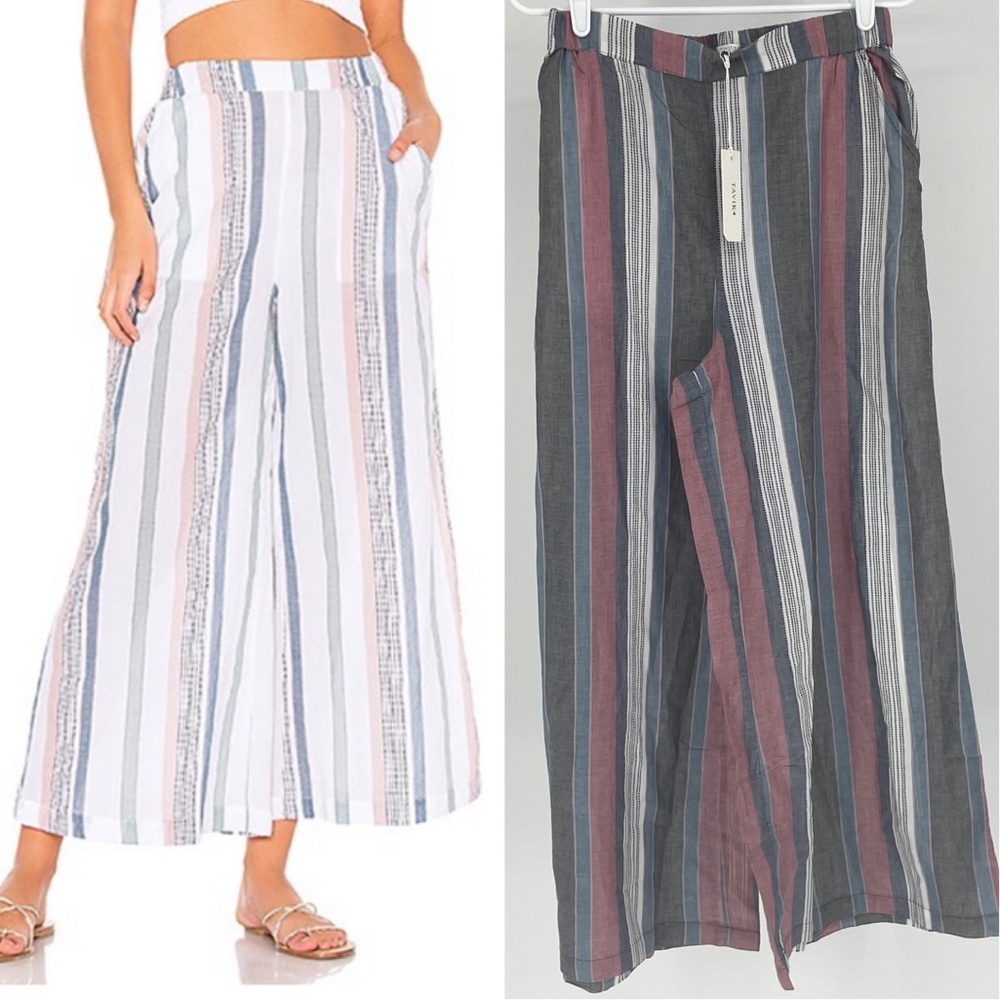 TAVIK NWT HANNAH PANTS RED BLUE STRIPE MEDIUM 100% COTTON